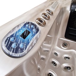 JACUZZI OGRODOWE WANNA SPA742 CAPPUCCINO OBUDOWA SZARA 190x190 CM
