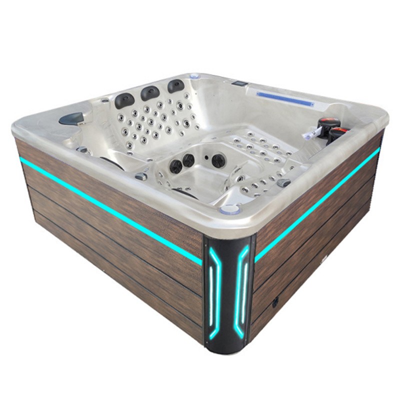 JACUZZI OGRODOWE WANNA SPA743 BIAŁA PERŁA OBUDOWA BRĄZOWA DESKA F21 220x220 CM JACUZZI OGRODOWE WANNA SPA743 BIAŁA PERŁA OBUDOWA BRĄZOWA DESKA F21 220x220 CM