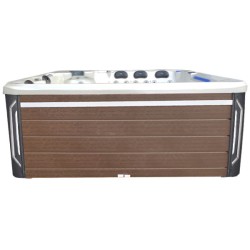 JACUZZI OGRODOWE WANNA SPA743 BIAŁA PERŁA OBUDOWA KAWA 220x220 CM