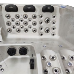 JACUZZI OGRODOWE WANNA SPA743 CAPPUCCINO OBUDOWA KAWA 220x220 CM