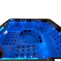 JACUZZI OGRODOWE WANNA SPA743 CAPPUCCINO OBUDOWA KAWA 220x220 CM