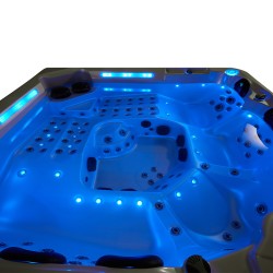 JACUZZI OGRODOWE WANNA SPA743 CAPPUCCINO OBUDOWA KAWA 220x220 CM