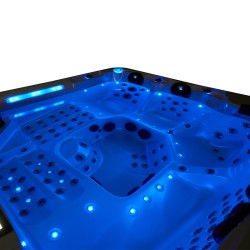 JACUZZI OGRODOWE WANNA SPA743 CAPPUCCINO OBUDOWA KAWA 220x220 CM