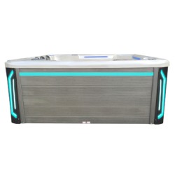 JACUZZI OGRODOWE WANNA SPA743 CAPPUCCINO OBUDOWA SZARA 220x220 CM