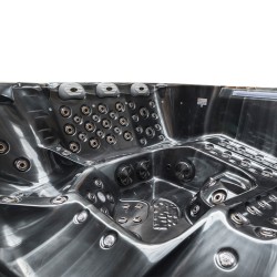 JACUZZI OGRODOWE WANNA SPA743 CZARNA FALA OCEANU OBUDOWA CZARNA 220x220 CM