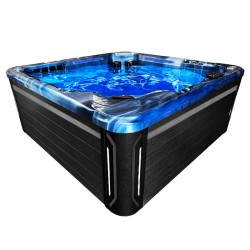 JACUZZI OGRODOWE WANNA SPA743 NIEBIESKA FALA OCEANU OBUDOWA ANTRACYT 220x220 CM