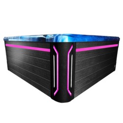 JACUZZI OGRODOWE WANNA SPA743 NIEBIESKA FALA OCEANU OBUDOWA ANTRACYT 220x220 CM