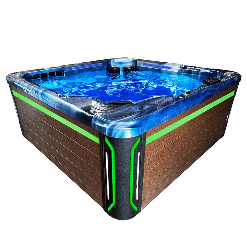 JACUZZI OGRODOWE WANNA SPA743 NIEBIESKA FALA OCEANU OBUDOWA KAWA 220x220 CM JACUZZI OGRODOWE WANNA SPA743 NIEBIESKA FALA OCEANU OBUDOWA KAWA 220x220 CM