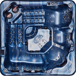 JACUZZI OGRODOWE WANNA SPA743 NIEBIESKA FALA OCEANU OBUDOWA SZARA 220x220 CM