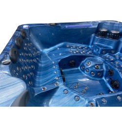 JACUZZI OGRODOWE WANNA SPA743 NIEBIESKA FALA OCEANU OBUDOWA SZARA 220x220 CM