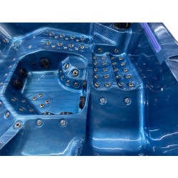 JACUZZI OGRODOWE WANNA SPA743 NIEBIESKA FALA OCEANU OBUDOWA SZARA 220x220 CM