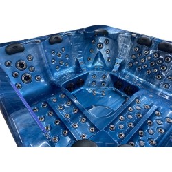 JACUZZI OGRODOWE WANNA SPA743 NIEBIESKA FALA OCEANU OBUDOWA SZARA 220x220 CM
