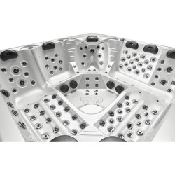 JACUZZI OGRODOWE WANNA SPA743R ECO CAPPUCCINO OBUDOWA SZARA 220x220 CM