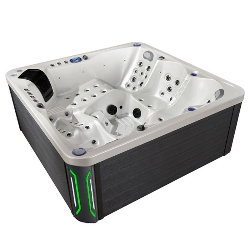 JACUZZI OGRODOWE WANNA SPA744 BIAŁA PERŁA OBUDOWA SZARA 210x210 CM JACUZZI OGRODOWE WANNA SPA744 BIAŁA PERŁA OBUDOWA SZARA 210x210 CM