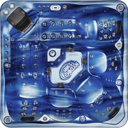 JACUZZI OGRODOWE WANNA SPA744 NIEBIESKA FALA OCEANU OBUDOWA KAWA 210x210 CM