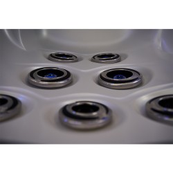 JACUZZI OGRODOWE WANNA SPA745 BIAŁA PERŁA OBUDOWA ANTRACYT 200x200 CM