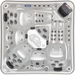 JACUZZI OGRODOWE WANNA SPA745 BIAŁĄ PERŁA OBUDOWA KAWA 200x200 CM