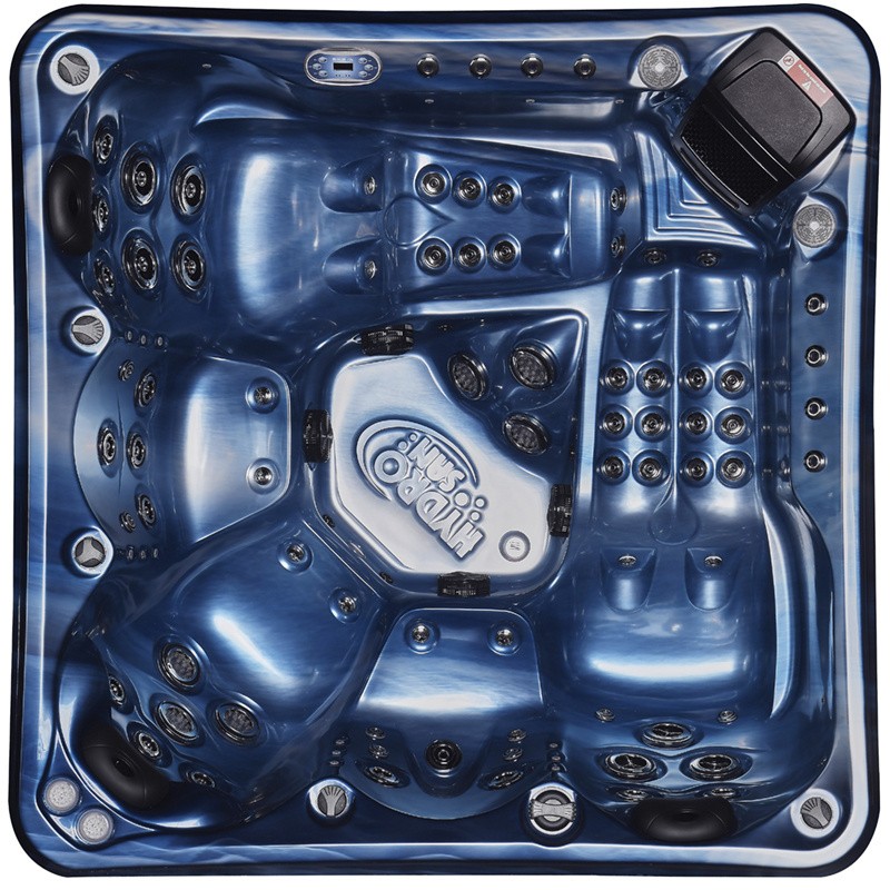 JACUZZI OGRODOWE WANNA SPA745 NIEBIESKA FALA OBUDOWA ANTRACYT 200x200 CM JACUZZI OGRODOWE WANNA SPA745 NIEBIESKA FALA OBUDOWA ANTRACYT 200x200 CM