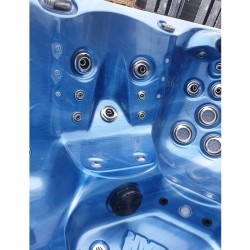JACUZZI OGRODOWE WANNA SPA745 NIEBIESKA FALA OBUDOWA ANTRACYT 200x200 CM