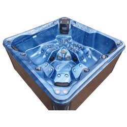 JACUZZI OGRODOWE WANNA SPA745 NIEBIESKA FALA OBUDOWA ANTRACYT 200x200 CM
