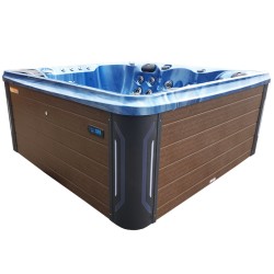 JACUZZI OGRODOWE WANNA SPA745 NIEBIESKA FALA OBUDOWA KAWA 200x200 CM