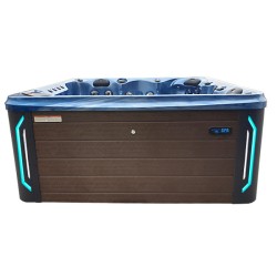 JACUZZI OGRODOWE WANNA SPA745 NIEBIESKA FALA OBUDOWA KAWA 200x200 CM