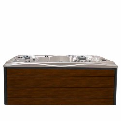 JACUZZI OGRODOWE WANNA SPA746 BIAŁA PERŁA OBUDOWA BRĄZOWA DESKA F21 230x230 CM