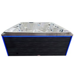 JACUZZI OGRODOWE WANNA SPA747 CAPPUCCINO OBUDOWA SZARA F22 210x210 CM