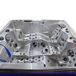 JACUZZI OGRODOWE WANNA SPA747 CAPPUCCINO OBUDOWA SZARA F22 210x210 CM