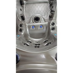 JACUZZI OGRODOWE WANNA SPA747 CAPPUCCINO OBUDOWA SZARA F22 210x210 CM