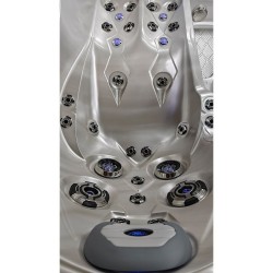 JACUZZI OGRODOWE WANNA SPA747 CAPPUCCINO OBUDOWA SZARA F22 210x210 CM