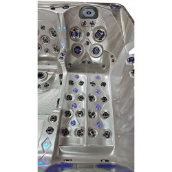 JACUZZI OGRODOWE WANNA SPA747 CAPPUCCINO OBUDOWA SZARA F22 210x210 CM