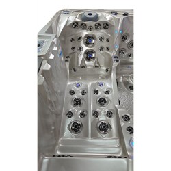 JACUZZI OGRODOWE WANNA SPA747 CAPPUCCINO OBUDOWA SZARA F22 210x210 CM