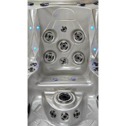 JACUZZI OGRODOWE WANNA SPA747 CAPPUCCINO OBUDOWA SZARA F22 210x210 CM