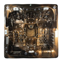 JACUZZI OGRODOWE WANNA SPA747 MAGMA GOLD OBUDOWA BRĄZOWA DESKA F21 210x210 CM