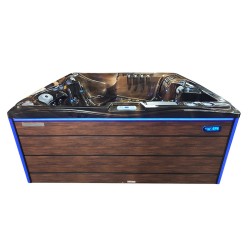 JACUZZI OGRODOWE WANNA SPA747 MAGMA GOLD OBUDOWA BRĄZOWA DESKA F21 210x210 CM