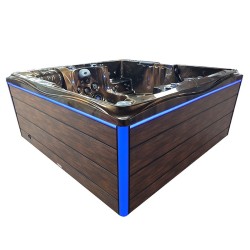 JACUZZI OGRODOWE WANNA SPA747 MAGMA GOLD OBUDOWA BRĄZOWA DESKA F21 210x210 CM