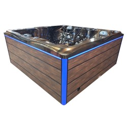 JACUZZI OGRODOWE WANNA SPA747 MAGMA GOLD OBUDOWA BRĄZOWA DESKA F21 210x210 CM