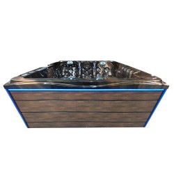 JACUZZI OGRODOWE WANNA SPA747 MAGMA GOLD OBUDOWA BRĄZOWA DESKA F21 210x210 CM