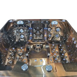 JACUZZI OGRODOWE WANNA SPA747 MAGMA GOLD OBUDOWA BRĄZOWA DESKA F21 210x210 CM