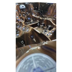 JACUZZI OGRODOWE WANNA SPA747 MAGMA GOLD OBUDOWA BRĄZOWA DESKA F21 210x210 CM