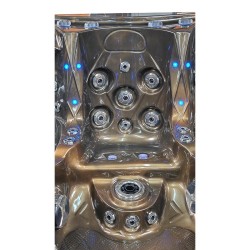 JACUZZI OGRODOWE WANNA SPA747 MAGMA GOLD OBUDOWA BRĄZOWA DESKA F21 210x210 CM