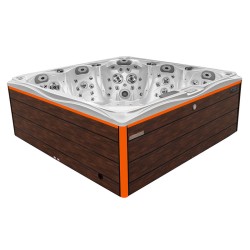 JACUZZI OGRODOWE WANNA SPA748 BIAŁA PERŁA OBUDOWA BRĄZOWA F21 230x230 CM