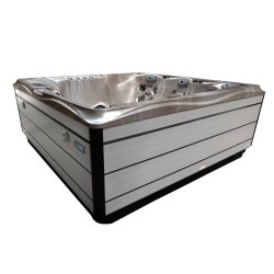 JACUZZI OGRODOWE WANNA SPA748 CAPPUCCINO OBUDOWA SZARA DESKA F27 230x230 CM