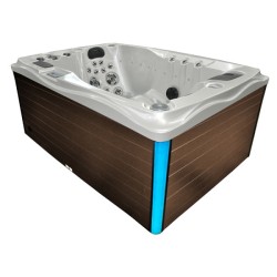 JACUZZI OGRODOWE WANNA SPA749 BIAŁA PERŁA OBUDOWA KAWA 200x135 CM 230V