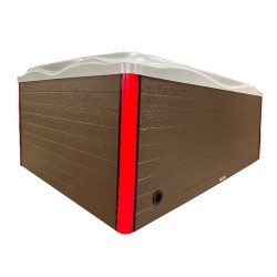 JACUZZI OGRODOWE WANNA SPA749 BIAŁA PERŁA OBUDOWA KAWA 200x135 CM 230V