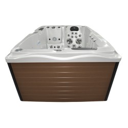 JACUZZI OGRODOWE WANNA SPA749 BIAŁA PERŁA OBUDOWA KAWA 200x135 CM 230V