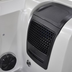 JACUZZI OGRODOWE WANNA SPA749 BIAŁA PERŁA OBUDOWA KAWA 200x135 CM 230V