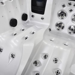 JACUZZI OGRODOWE WANNA SPA749 BIAŁA PERŁA OBUDOWA KAWA 200x135 CM 230V