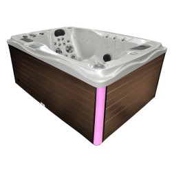 JACUZZI OGRODOWE WANNA SPA749 BIAŁA PERŁA OBUDOWA KAWA 200x135 CM 230V